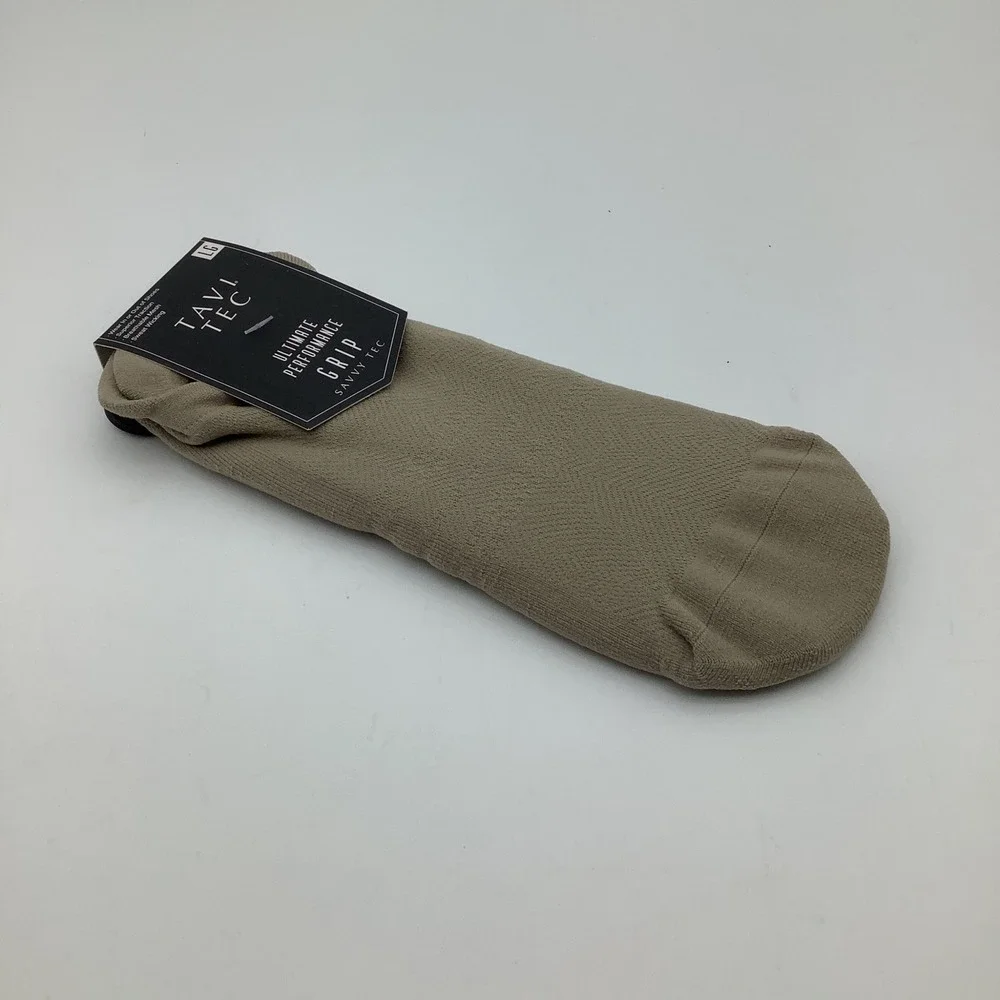 Tavi Tec‎ Savvy Tec Ultimate Performance Grip Socks Shitake Tan Size Large New
